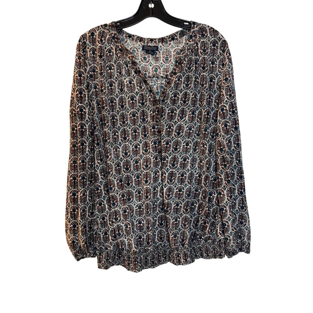 Lucky Brand Plus size Long Sleeve Blouse